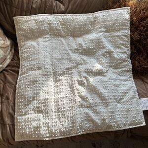 West Elm Rey Quilted Euro Sham 26x26 White
